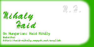 mihaly haid business card